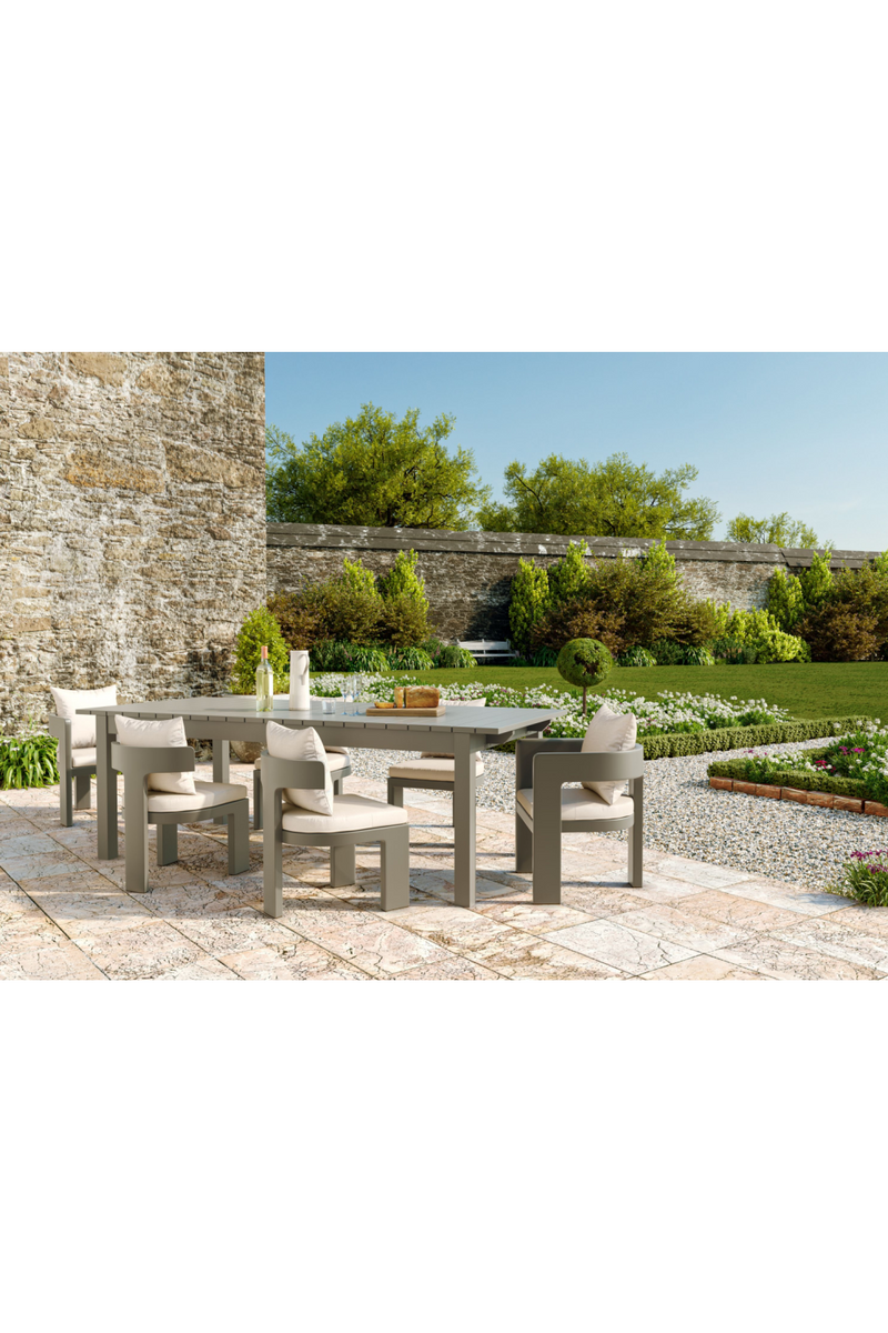 Curved Aluminum Outdoor Dining Chair | Andrew Martin Caicos | Oroatrade.com