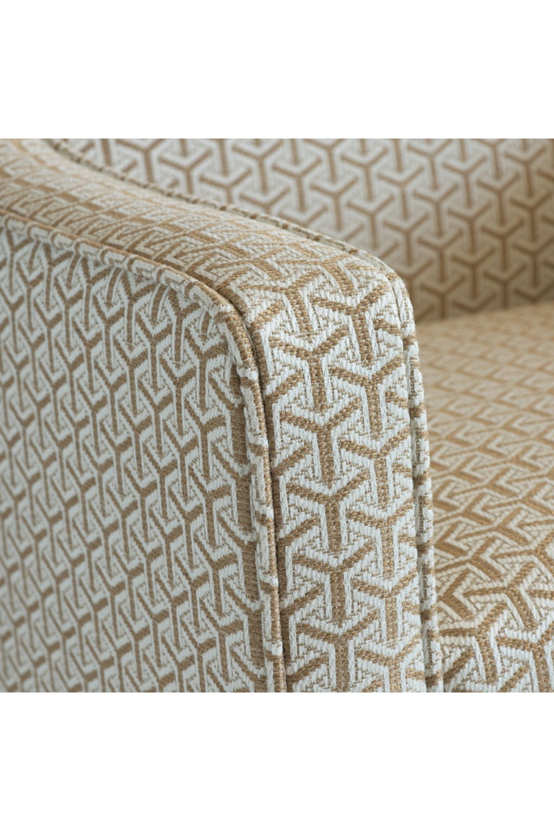 Neutral Geometric Lounge Armchair | Andrew Martin Finbar | Oroatrade.com