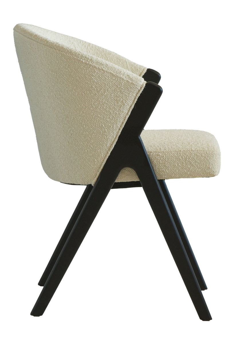 Off-White Bouclé Dining Chair | Andrew Martin Ciri | Oroatrade.com