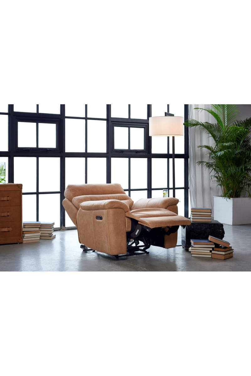 Tan Leather Recliner Chair | Andrew Martin Rain | Oroatrade.com