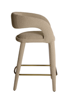Beige Bouclé Curved Bar Stool | Andrew Martin Knox | Oroatrade.com