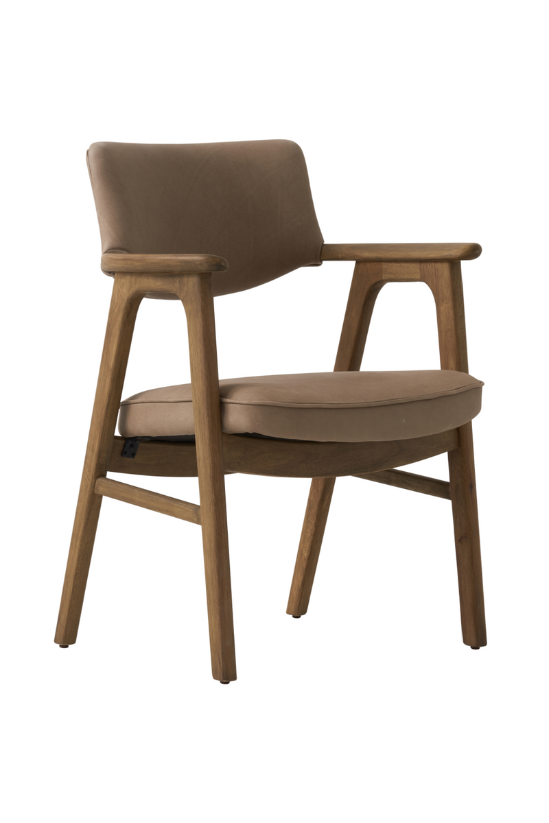 Taupe Leather Dining Chair | Andrew Martin Rutter | Oroatrade.com