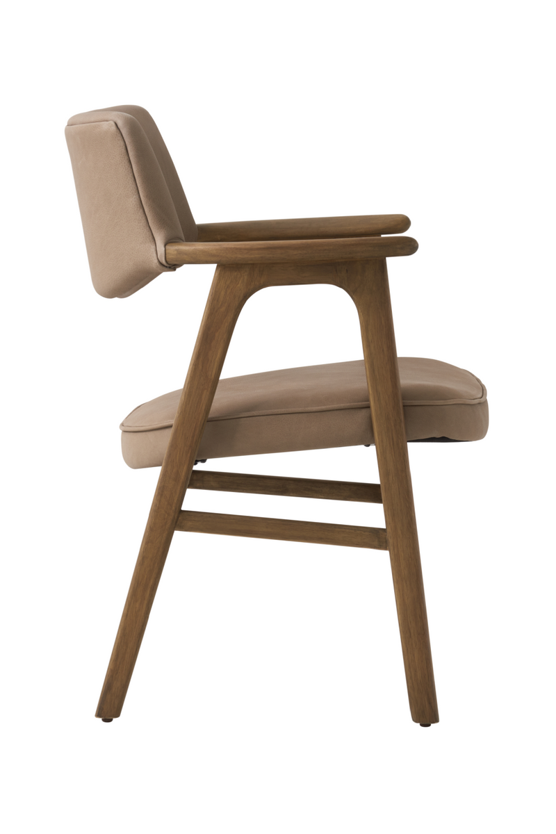 Taupe Leather Dining Chair | Andrew Martin Rutter | Oroatrade.com