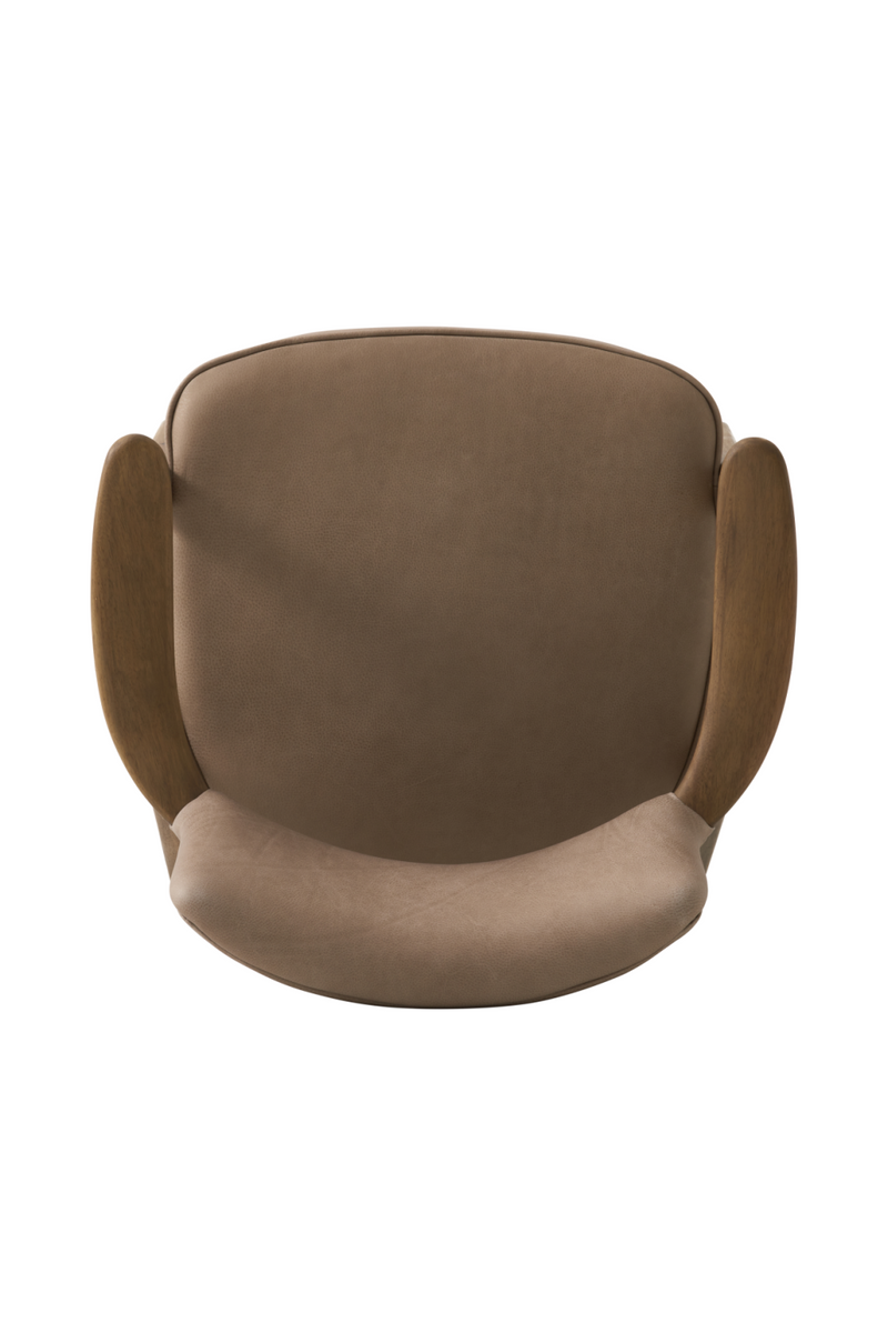 Taupe Leather Dining Chair | Andrew Martin Rutter | Oroatrade.com