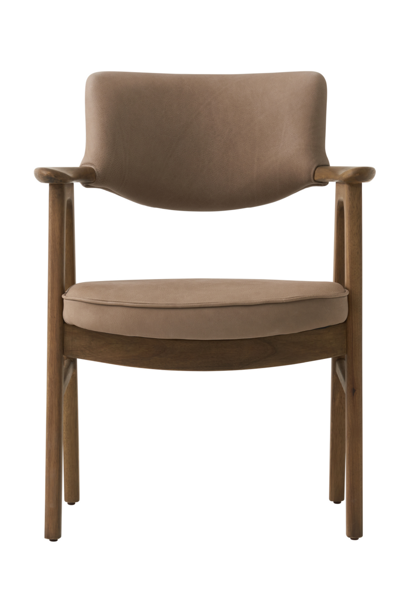 Taupe Leather Dining Chair | Andrew Martin Rutter | Oroatrade.com