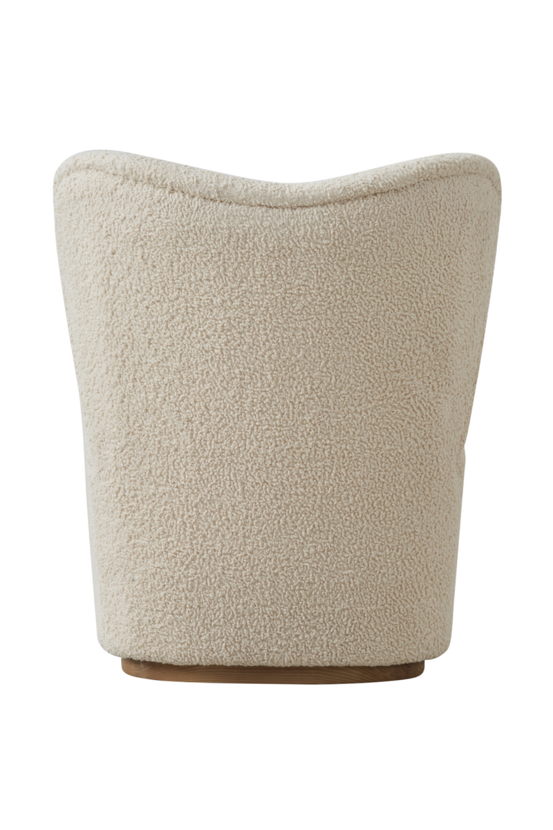 Bouclé Cream Winged Armchair | Andrew Martin Sherpa | Oroatrade.com