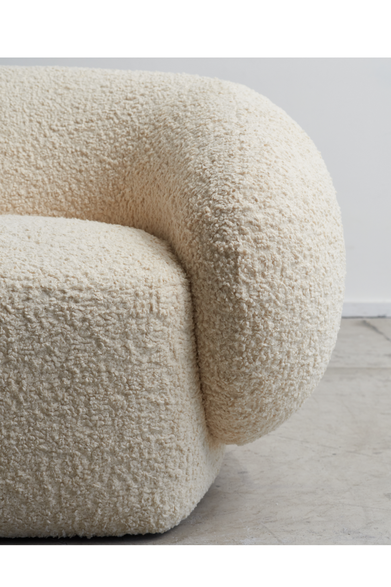 Ivory Bouclé Lounge Chair | Andrew Martin Karma | Oroatrade.com