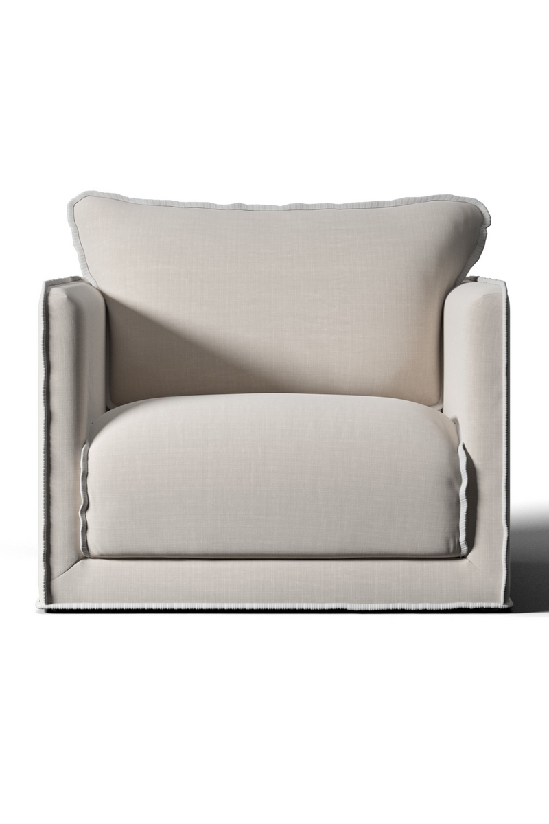 White Linen Armchair | Andrew Martin Whitecliff | Oroatrade.com