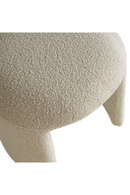 Off-White Bouclé Low Stool | Andrew Martin Hobb | Oroatrade.com
