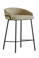 Beige Bouclé Bar Stool | Andrew Martin Cara | Oroatrade.com