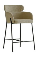 Beige Bouclé Tub Bar Stool | Andrew Martin Harry | Oroatrade.com