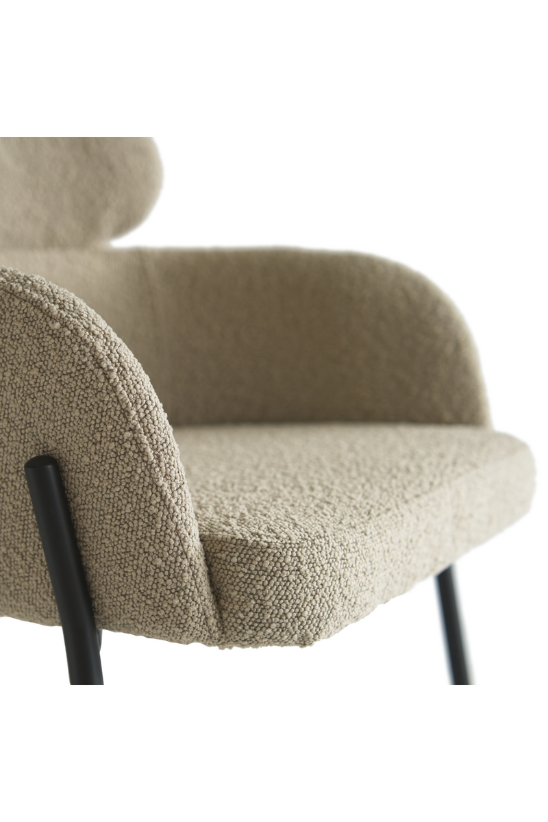 Beige Bouclé Tub Bar Stool | Andrew Martin Harry | Oroatrade.com