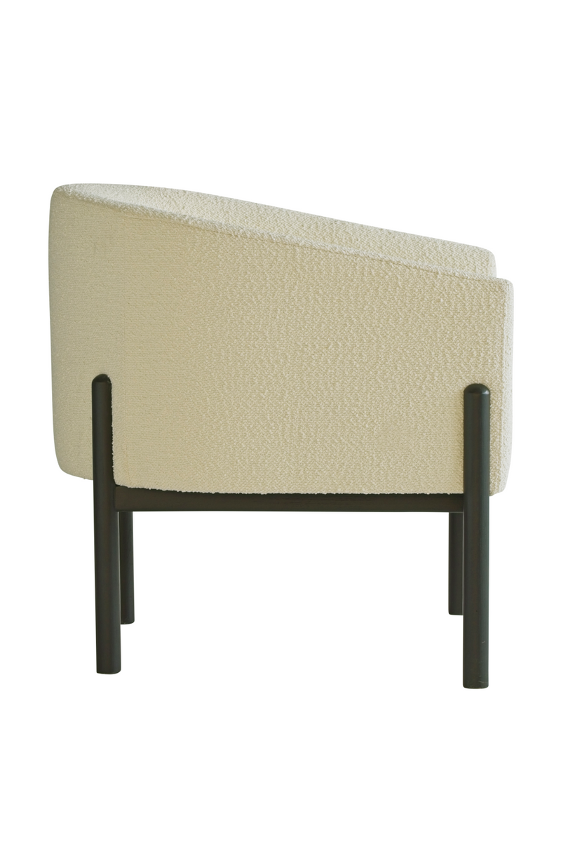 White Bouclé Tub Armchair | Andrew Martin Winnie | Oroatrade.com