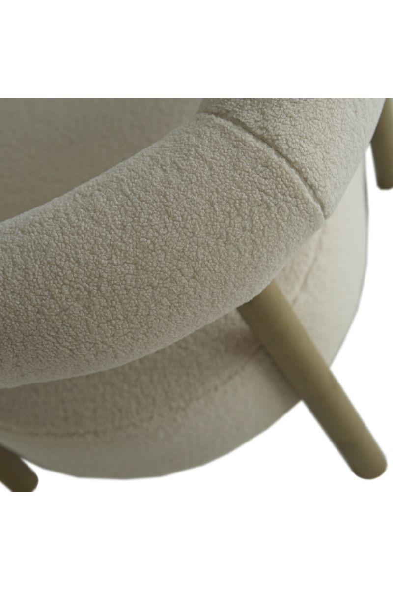 Cream Sheepskin Curved Armchair | Andrew Martin Rollo | Oroatrade.com