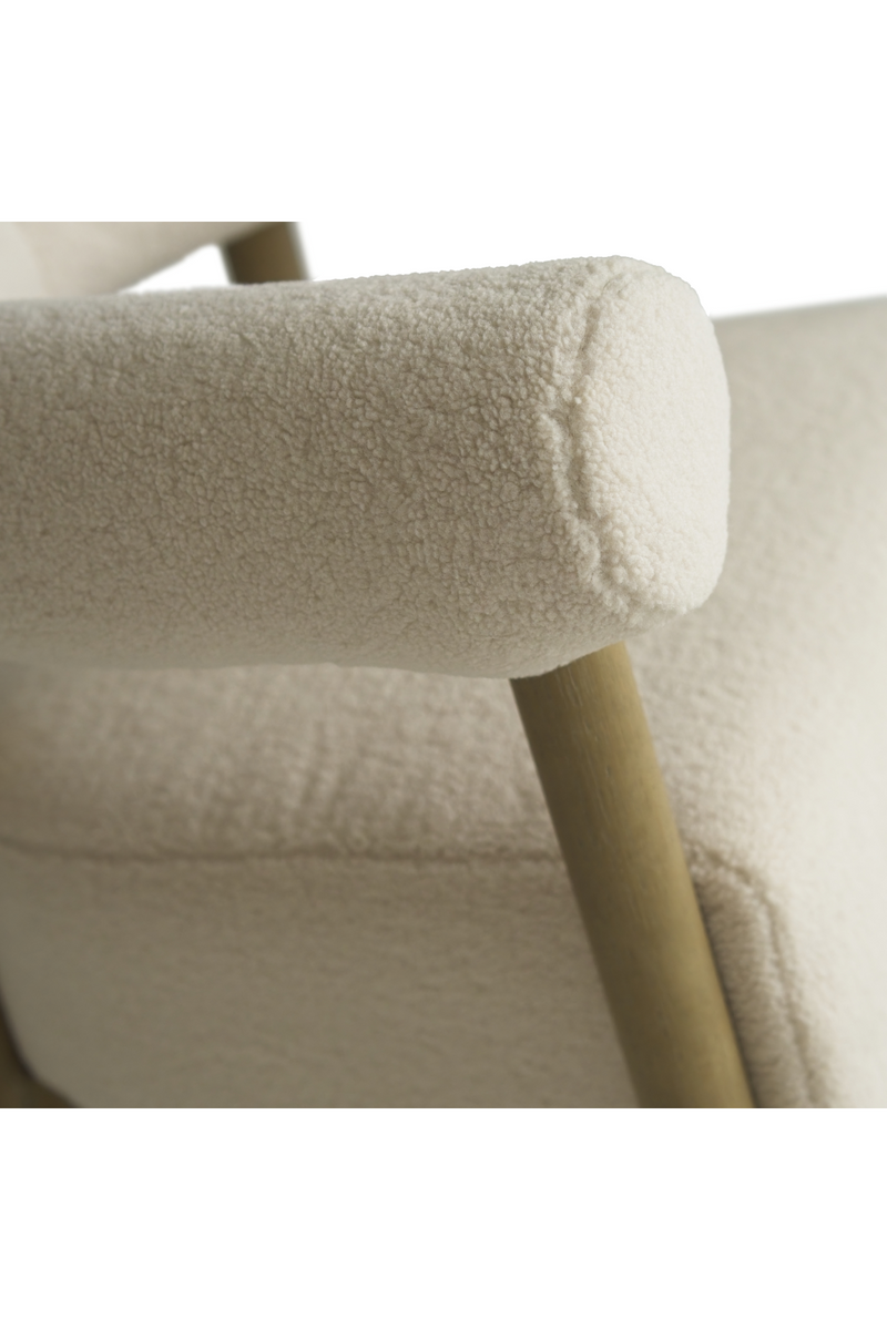 Cream Sheepskin Curved Armchair | Andrew Martin Rollo | Oroatrade.com