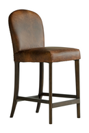Brown Leather Bar Stool | Andrew Martin Nico | Oroatrade.com
