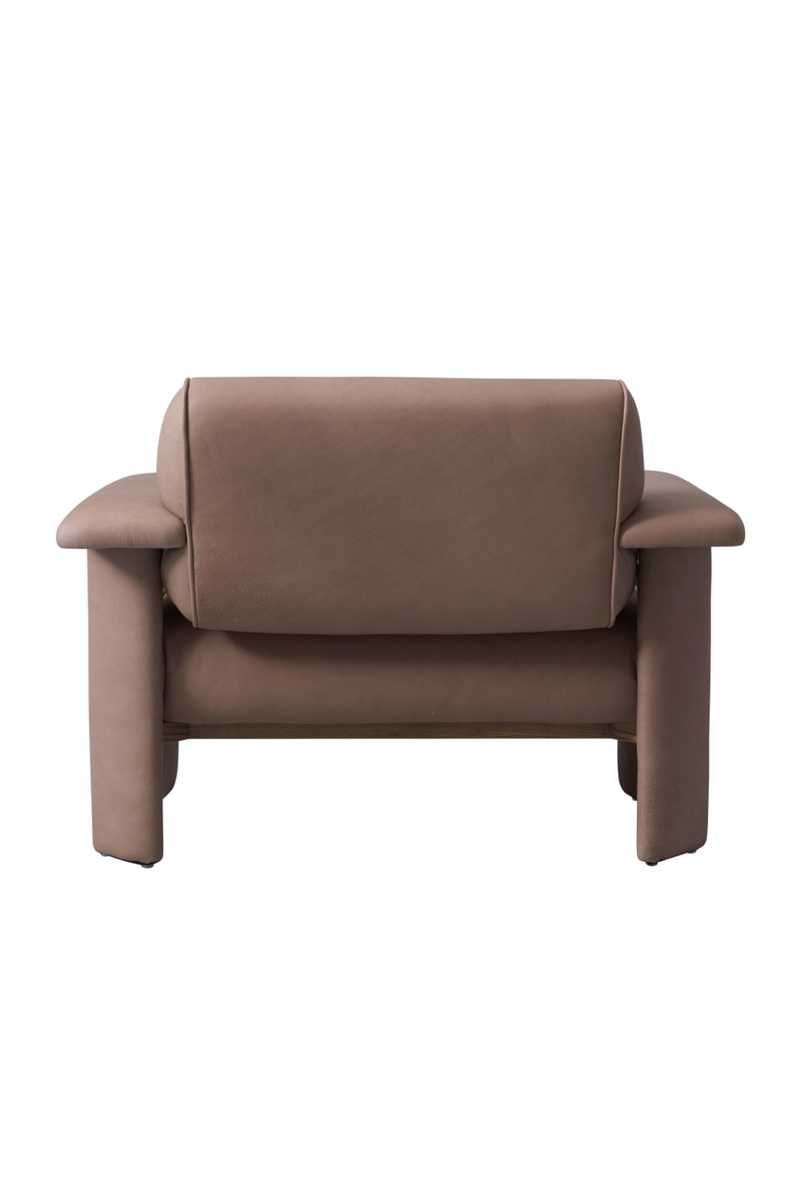 Taupe Leather Lounge Armchair | Andrew Martin Niro | Oroatrade.com