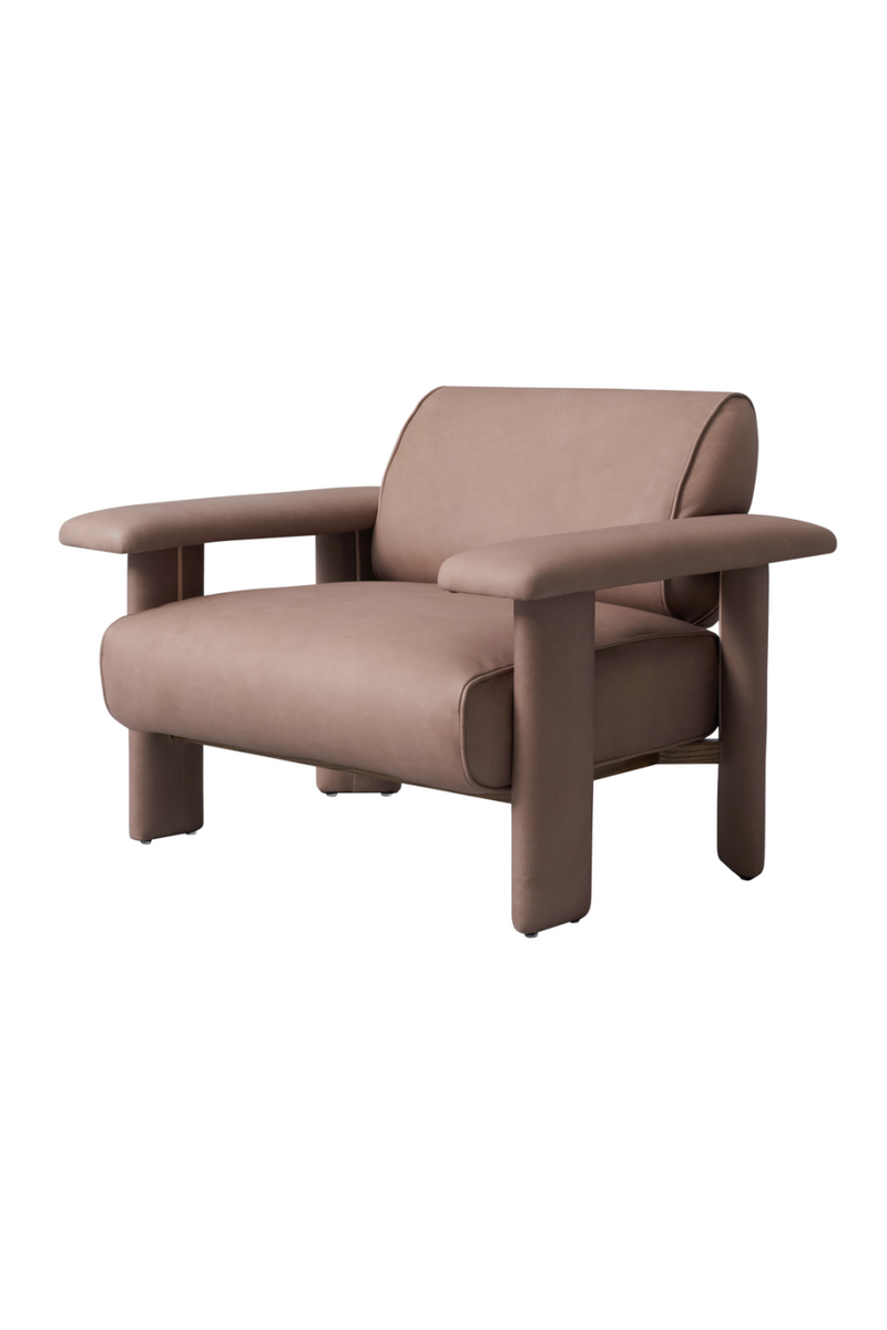 Taupe Leather Lounge Armchair | Andrew Martin Niro | Oroatrade.com