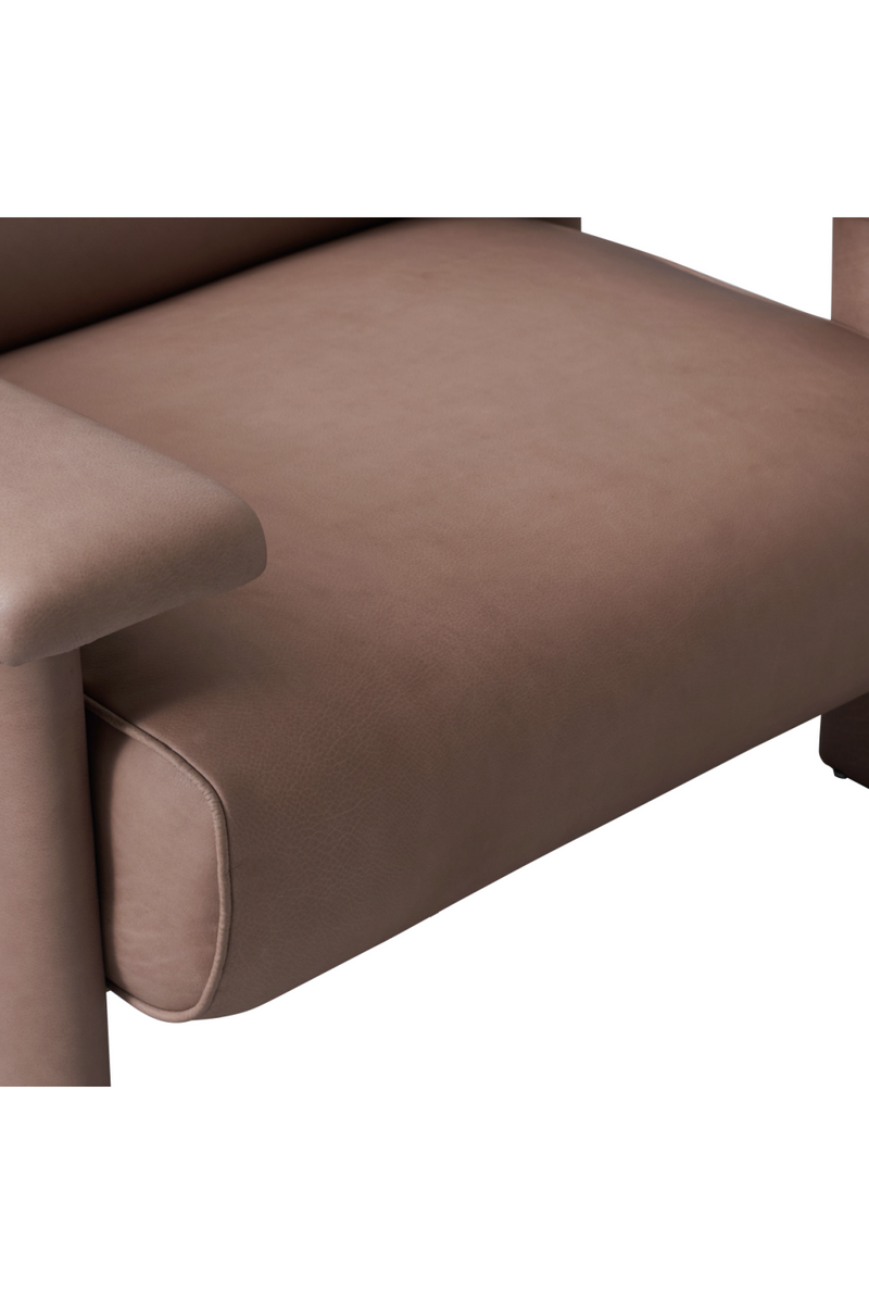 Taupe Leather Lounge Armchair | Andrew Martin Niro | Oroatrade.com