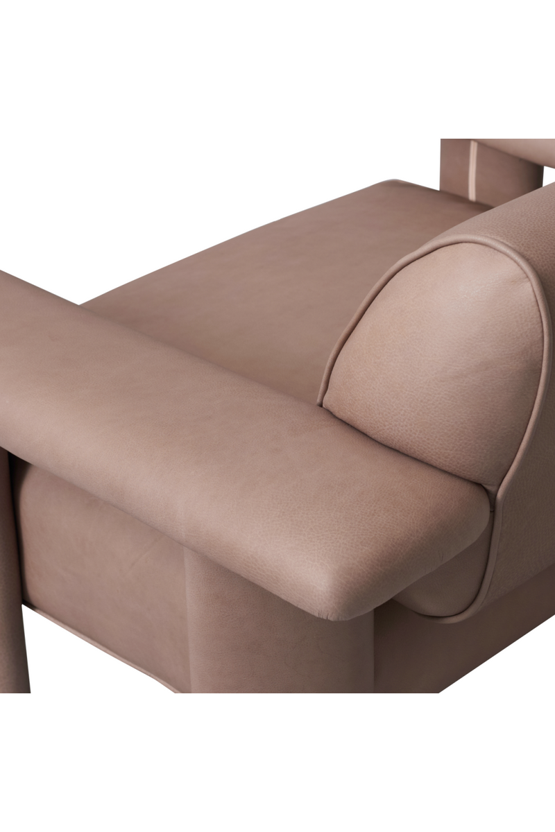 Taupe Leather Lounge Armchair | Andrew Martin Niro | Oroatrade.com