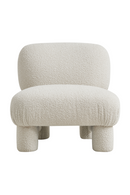 Off-White Bouclé Japandi Accent Chair | Andrew Martin Bella | Oroatrade.com