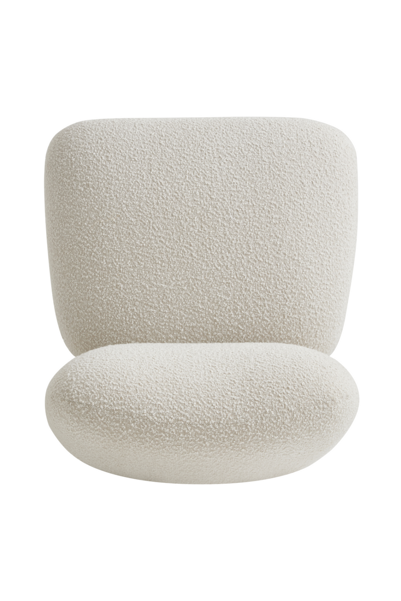 Off-White Bouclé Japandi Accent Chair | Andrew Martin Bella | Oroatrade.com