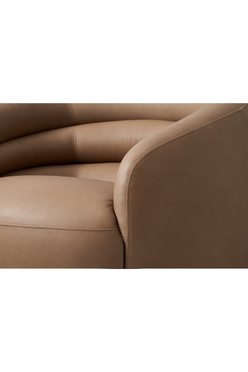 Taupe Leather Swivel Chair | Andrew Martin Haynes | Oroatrade.com