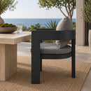 Dark Gray Outdoor Dining Armchair | Andrew Martin Caicos