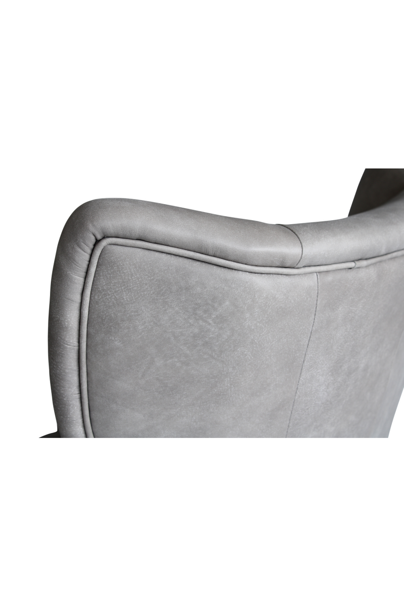 Gray Leather Winged Lounge Chair | Andrew Martin Felix | Oroatrade.com