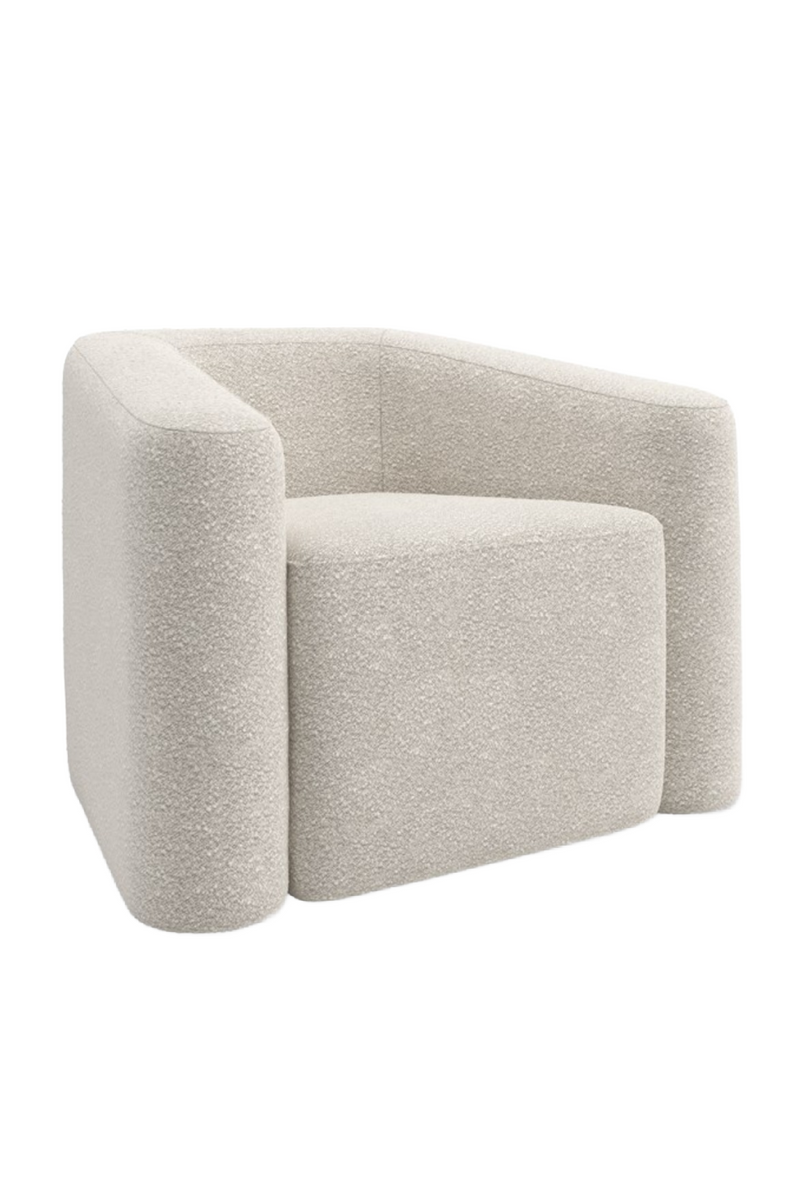 White Boucle Lounge Chair | Andrew Martin Faye | Oroatrade.com