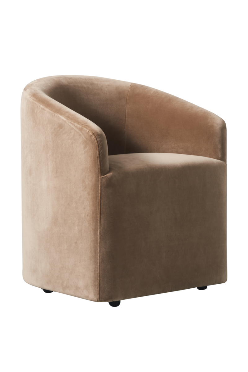 Beige Velvet Tub Dining Chair | Andrew Martin Alto | Oroatrade.com