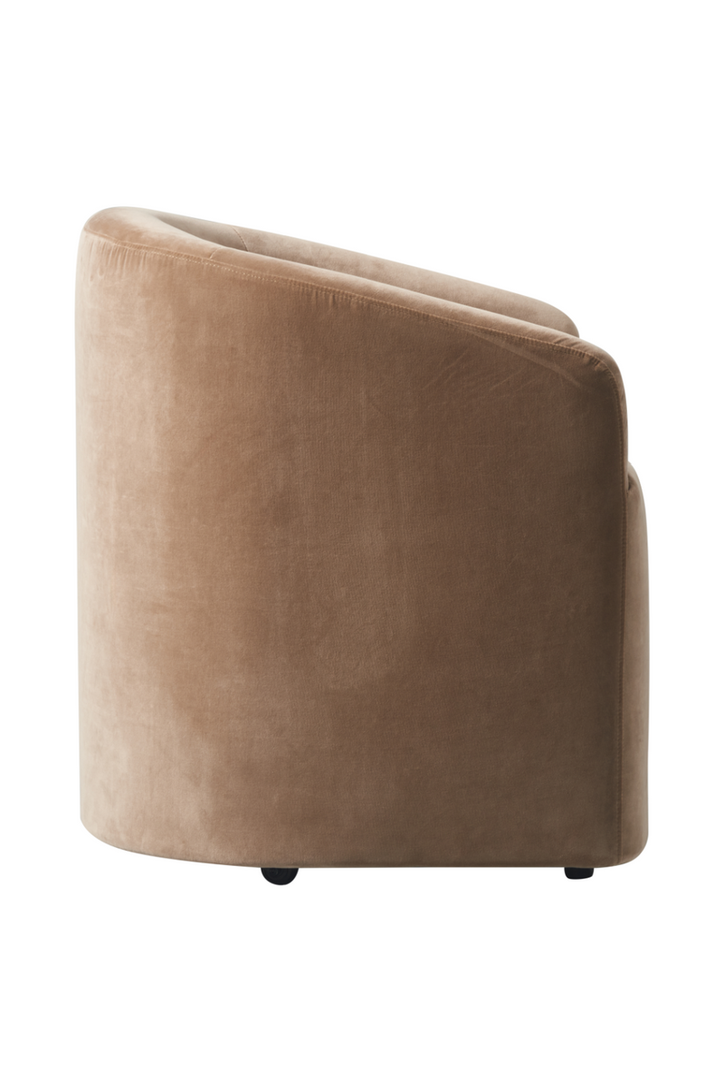 Beige Velvet Tub Dining Chair | Andrew Martin Alto | Oroatrade.com