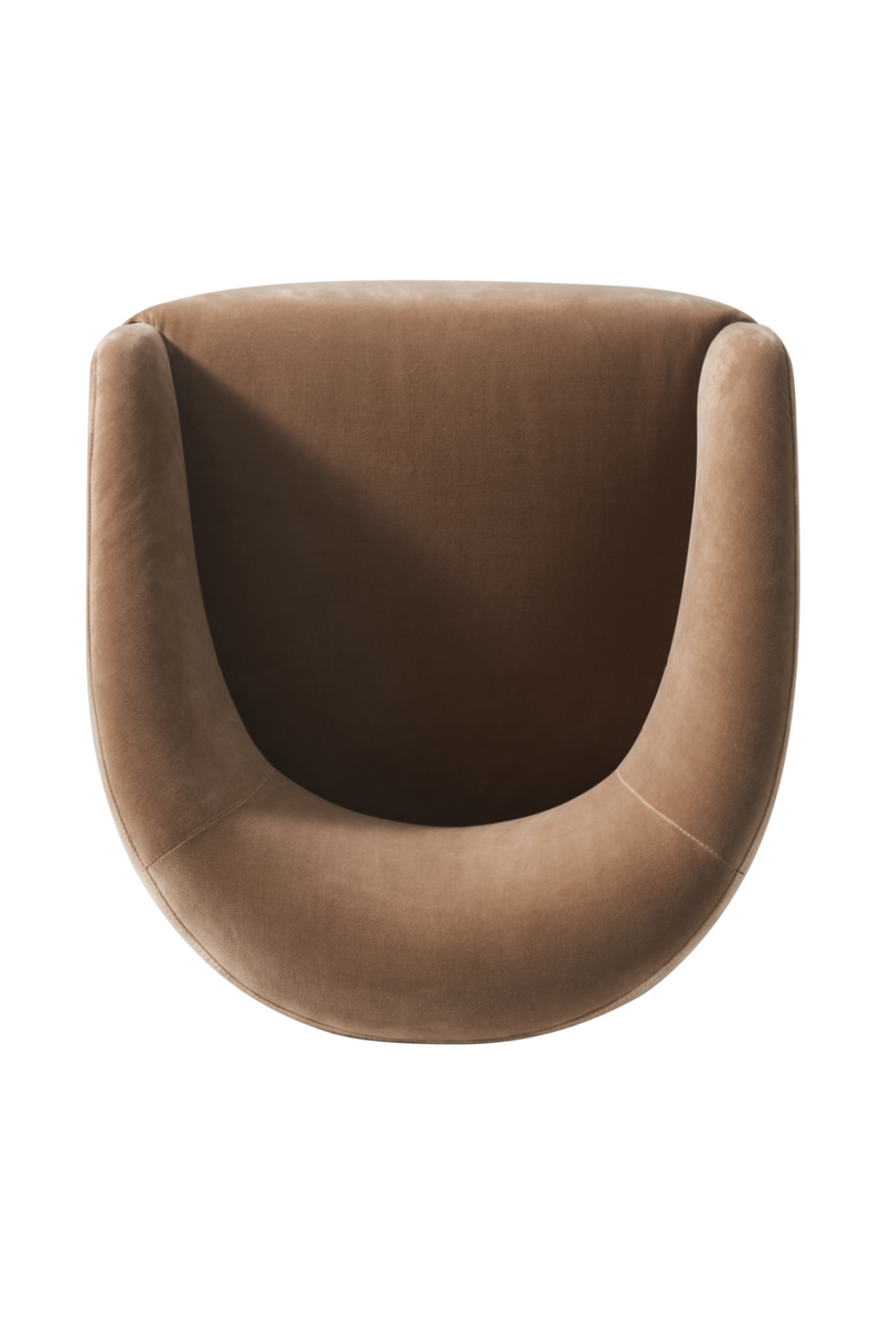 Beige Velvet Tub Dining Chair | Andrew Martin Alto | Oroatrade.com