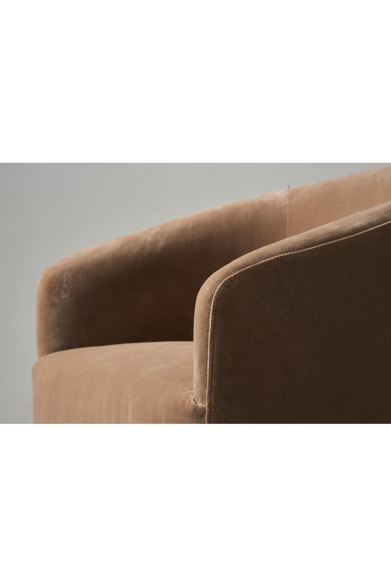 Beige Velvet Tub Dining Chair | Andrew Martin Alto | Oroatrade.com