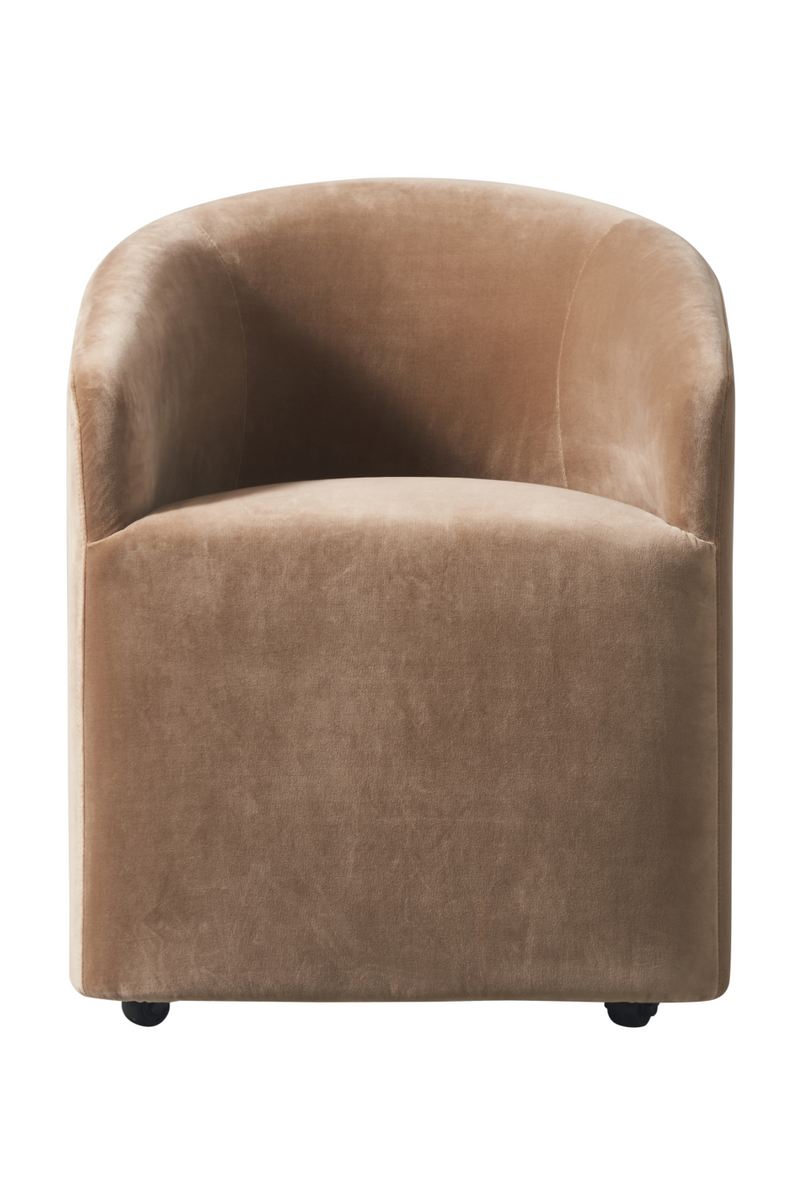 Beige Velvet Tub Dining Chair | Andrew Martin Alto | Oroatrade.com