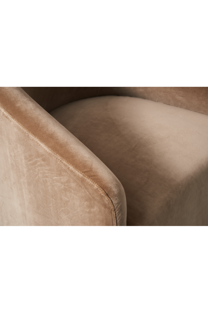 Beige Velvet Tub Dining Chair | Andrew Martin Alto | Oroatrade.com