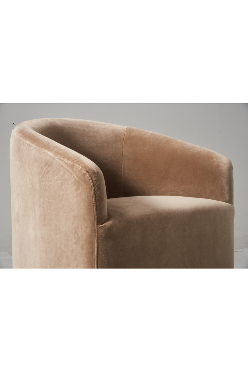 Beige Velvet Tub Dining Chair | Andrew Martin Alto | Oroatrade.com