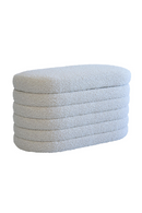 Cream Bouclé Oval Ottoman | Andrew Martin Ofali | Oroatrade.com