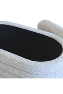 Cream Boucle Oval Ottoman | Andrew Martin Ofali