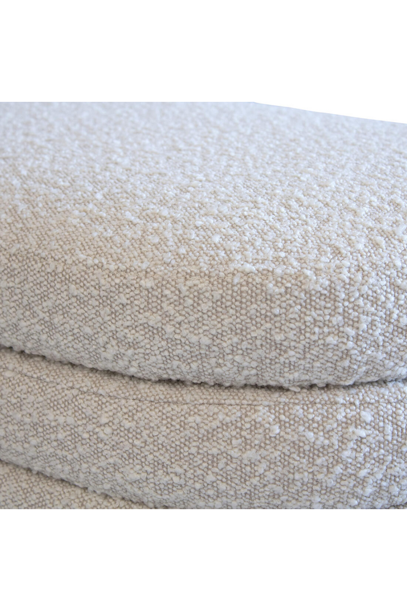 Cream Bouclé Oval Ottoman | Andrew Martin Ofali | Oroatrade.com