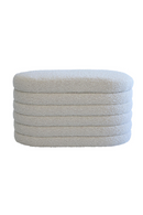 Cream Bouclé Oval Ottoman | Andrew Martin Ofali | Oroatrade.com