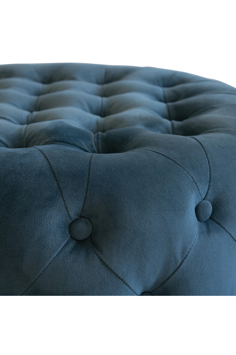 Buttoned Velvet Round Ottoman | Andrew Martin Forte | Oroatrade.com