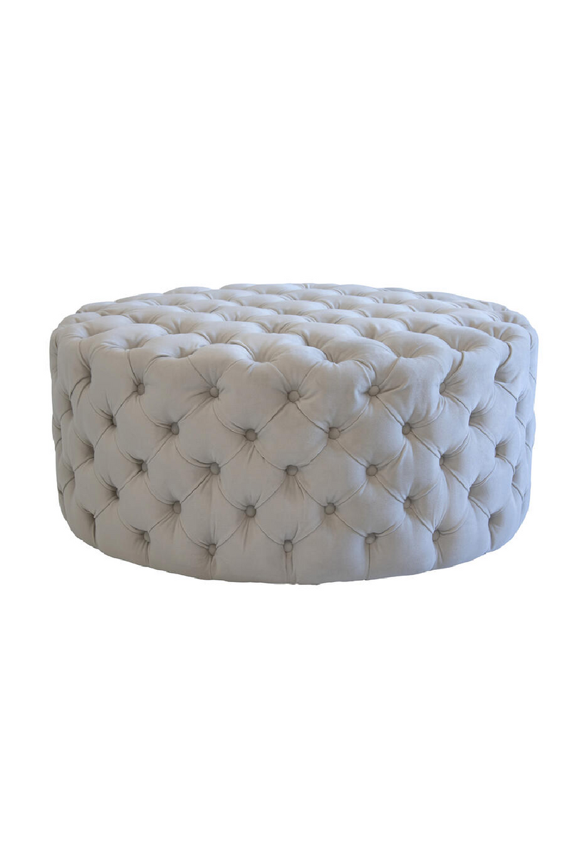 Buttoned Velvet Ottoman | Andrew Martin Rondo | Oroatrade.com