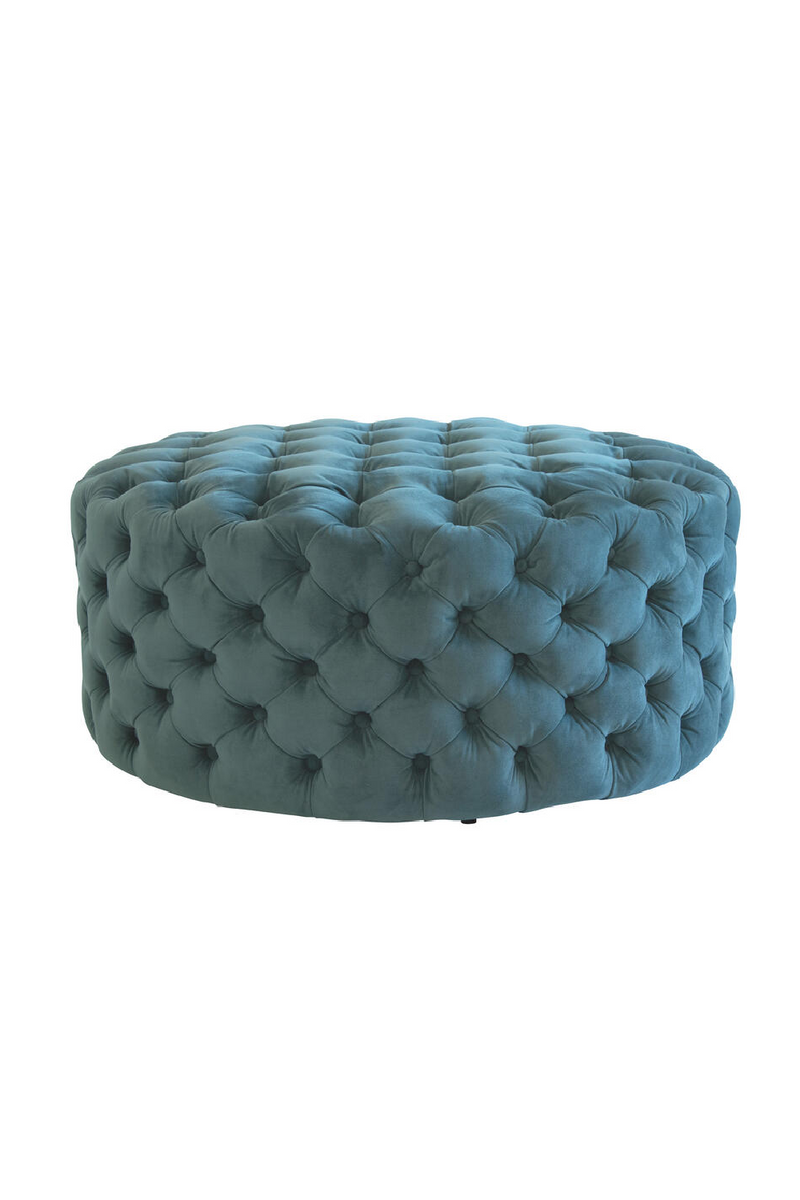 Buttoned Velvet Ottoman | Andrew Martin Rondo | Oroatrade.com