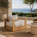Outdoor Teak Swivel Lounge Chair | Andrew Martin Bora | Oroatrade.com