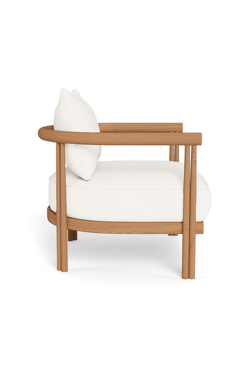 Padded Teak Outdoor Lounge Chair | Andrew Martin Cove | Oroatrade.com