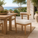 Curved Teak Outdoor Dining Chair | Andrew Martin Cove