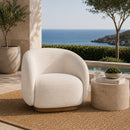 Ivory Outdoor Swivel Chair | Andrew Martin Como | Oroatrade.com