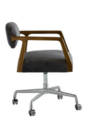 Gray Velvet Swivel Desk Chair | Andrew Martin Theo | Oroatrade.com