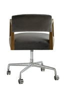 Gray Velvet Swivel Desk Chair | Andrew Martin Theo | Oroatrade.com